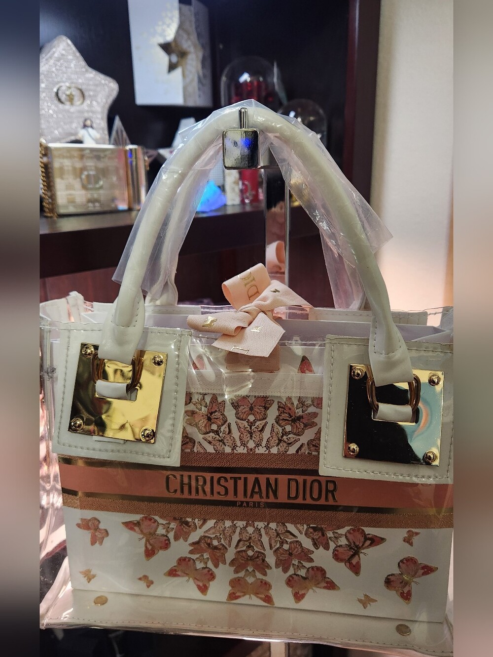 Dior Women’s Floral Pink and White Tote Bag - Picture 3 of 12